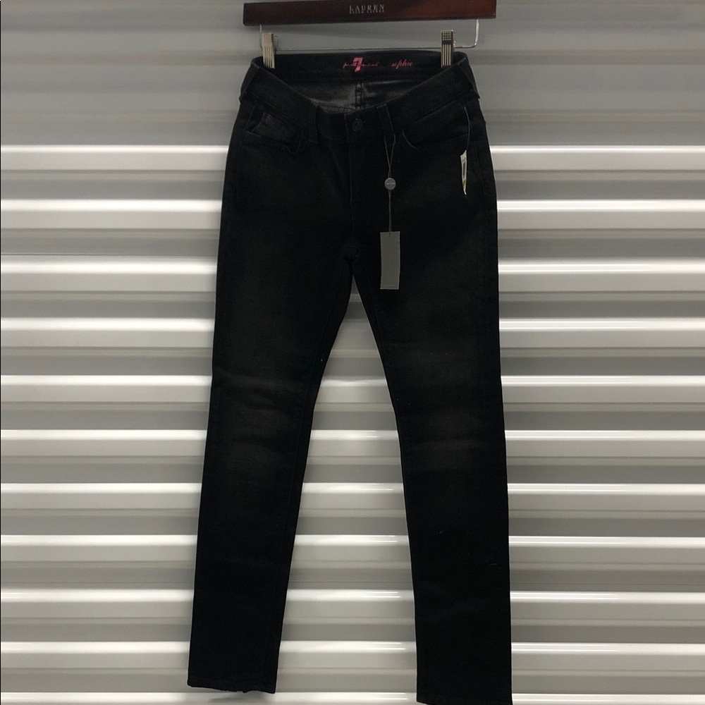 NWT 7 For All Mankind Women Dark Skinny Jeans